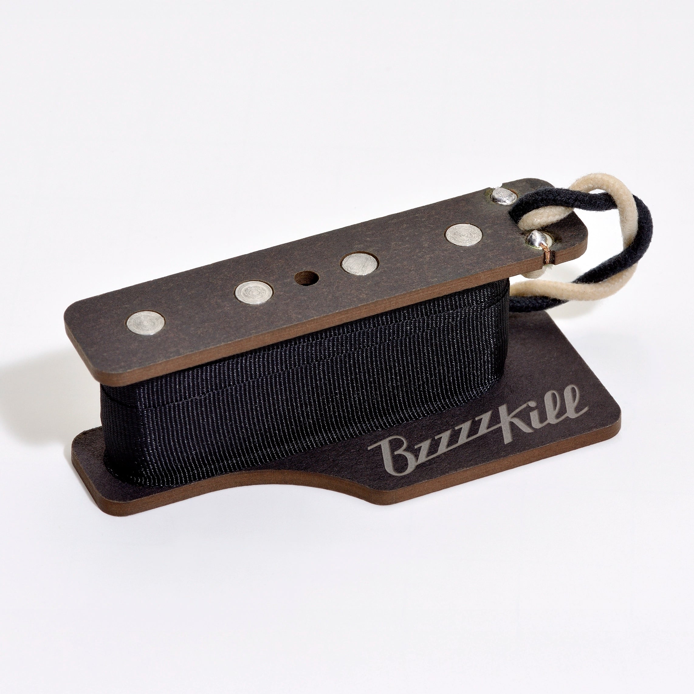 The BzzzzKill Single Layer device for eliminating Fender Stratocaster 60 cycle hum in all pickup selector positions. On white background.