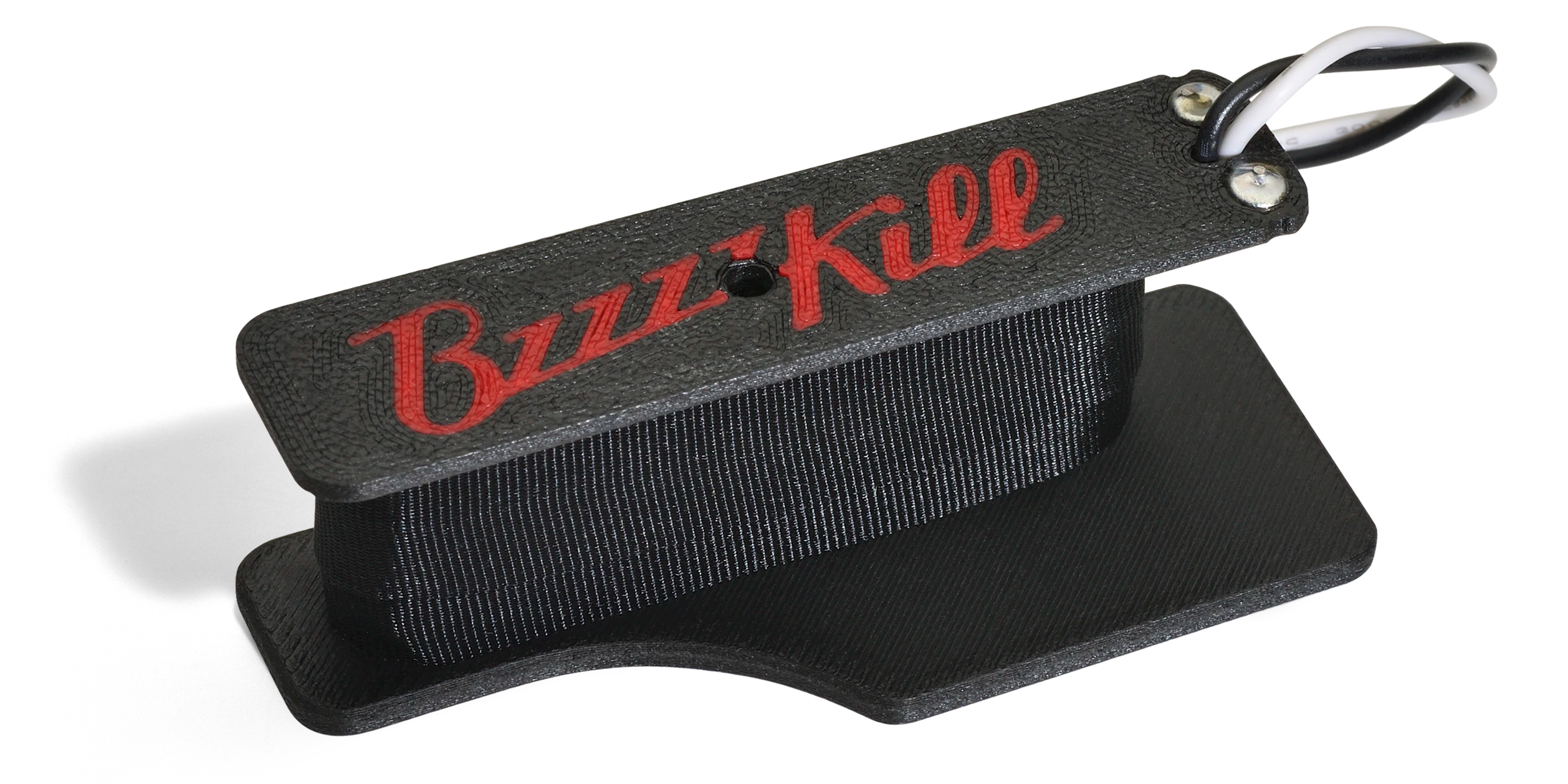 The BzzzzKill Single Layer Players Series device for eliminating Fender Stratocaster 60 cycle hum in all pickup selector positions.