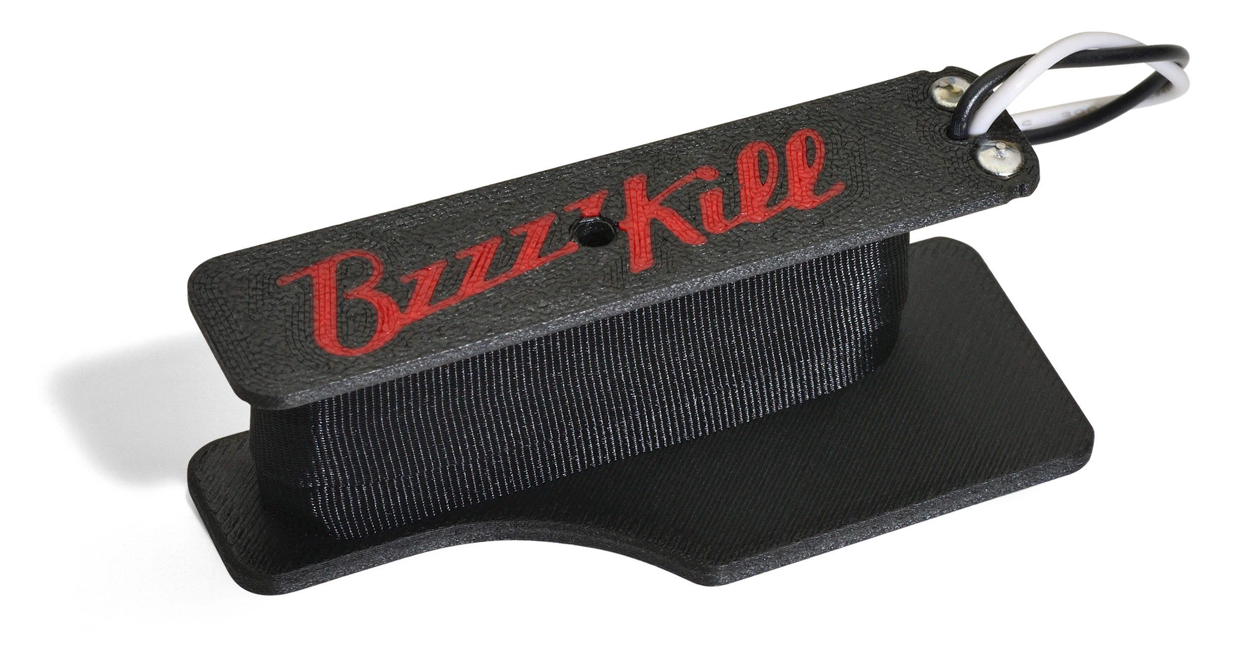 The BzzzzKill Single Layer Players Series device for eliminating Fender Stratocaster 60 cycle hum in all pickup selector positions.