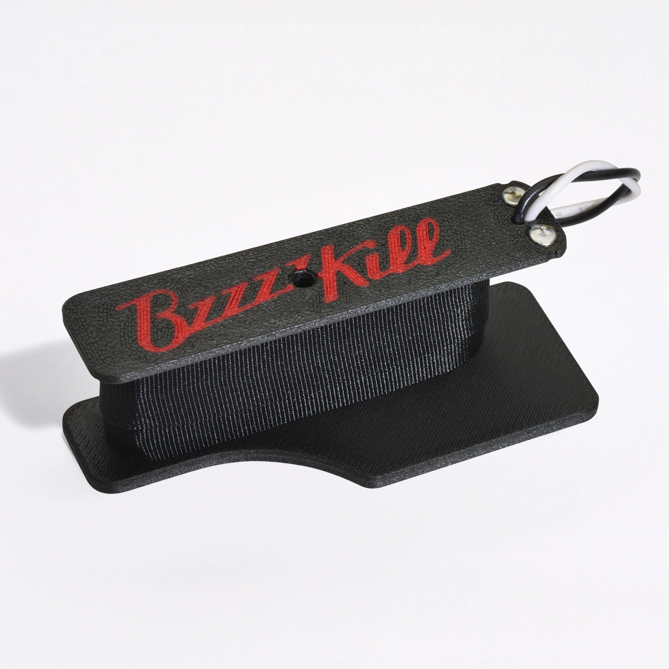 The BzzzzKill Single Layer Players Series device for eliminating Fender Stratocaster 60 cycle hum in all pickup selector positions.